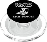 Soy la computadora de TI Nerd Geek de Soporte técnico no remunerado de mi Familia PopSockets PopGrip para MagSafe