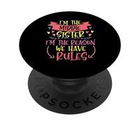 Soy la hermana del medio - Soy la razón por la que tenemos reglas PopSockets PopGrip Adhesivo