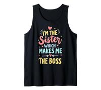 Soy la Hermana Que me Hace Divertida la jefa Camiseta sin Mangas