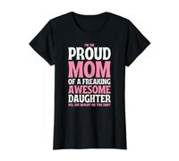 Soy la Madre Orgullosa de una Hija increíble Día de la Madre Camiseta gráfica económica, Mujer, Negro, XL