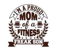 Soy la orgullosa madre de un hijo que fracasó en el fitness. Calcomanías de pared 67.2x70.2cm Varios tamaños Café
