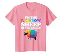 Soy la Oveja arcoíris de la Familia - Familia de Dicho Divertido Camiseta, Niños, Rosado, 12 años