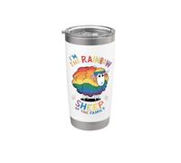 Soy la oveja arcoíris de mi familia I Pride Month I LGBTQ Vaso térmico de acero inoxidable de doble pared