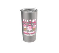 Soy la princesa del cumpleaños Helado Vaso térmico de acero inoxidable de doble pared
