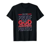 Soy la Prueba de Que Dios responde oraciones Diseño de fe Cristiana Camiseta