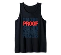 Soy la Prueba de Que Dios responde oraciones Diseño de fe Cristiana Camiseta sin Mangas