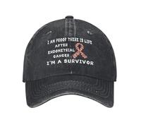 Soy La Prueba De Que Hay Vida Después del Cáncer De Endometrio, Soy Una Superviviente. Unisex Gorra Trucker Secado Rápido Gorra De Béisbol Clásico Sombrero para Running Golf Tenis