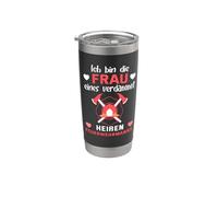 Soy la señora de un bombero llamado Vaso térmico de acero inoxidable de doble pared