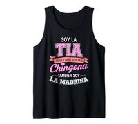 Soy La Tia Chingona Tambien La Madrina Latina Tía Mexicana Camiseta sin Mangas