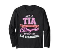 Soy La Tia Chingona Tambien La Madrina Latina Tía Mexicana Manga Larga