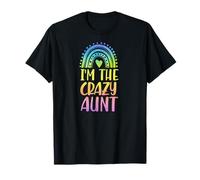 Soy la tía Loca, Boho, con Forma de corazón arcoíris Camiseta