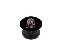 Soy la tía Loca, Boho, con Forma de corazón arcoíris PopSockets PopGrip Adhesivo