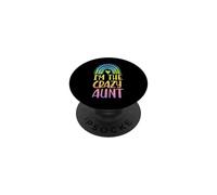 Soy la tía Loca, Boho, con Forma de corazón arcoíris PopSockets PopGrip Adhesivo
