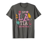 Soy La Tia Que Más Mola Regalo para Una Tía Camiseta, Hombre, Asfalto, M