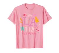 Soy La Tia Que Más Mola Regalo para Una Tía Camiseta, Hombre, Rosado, M