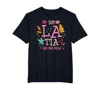 Soy La Tia Que Más Mola Regalo para Una Tía Camiseta, Hombre Tallas Grandes, Negro, 5X Alto