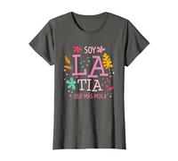 Soy La Tia Que Más Mola Regalo para Una Tía Camiseta, Mujer, Asfalto, L