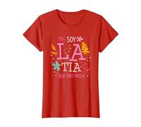 Soy La Tia Que Más Mola Regalo para Una Tía Camiseta, Mujer, Rojo, M