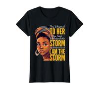Soy la tormenta - Mes de la Historia Negra - Chica desordenada Camiseta gráfica económica, Mujer, Negro, XS