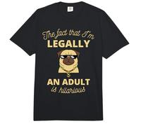 Soy legalmente un Adulto es divertidísimo y Divertido Pug de 18 años. Comfort Colors Adult Heavyweight T-Shirt