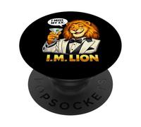 Soy León Extraño a Mi Ex | Brindis Celebrar Fiesta Humor Divorciado PopSockets PopGrip Adhesivo