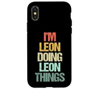 Soy Leon haciendo cosas de Leon - Divertidísimo nombre: Leon Carcasa para iPhone X/XS