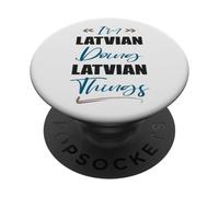 Soy letón Haciendo Cosas letonas Funny Letonia Lover PopSockets PopGrip Adhesivo