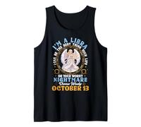 Soy Libra Octubre 13 Puedo ser lo Mejor de tu Vida Camiseta sin Mangas