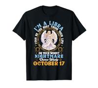 Soy Libra Octubre 17 Puedo ser lo Mejor de tu Vida Camiseta gráfica económica