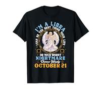 Soy Libra Octubre 21 Puedo ser lo Mejor de tu Vida Camiseta gráfica económica