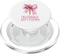 Soy Literalmente Solo un Maestro lápiz Coqueta Arco Escuela PopSockets PopGrip para MagSafe