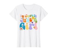 Soy Literalmente Solo una Chica Retro Groovy Divertido Eslogan para Ella Camiseta gráfica económica