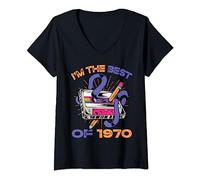 Soy lo mejor de 1970 Vintage Cassette Tape Music Retro Camiseta Cuello V