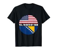 Soy los dos bandera de Estados Unidos Bosnia y Herzegovina Camiseta