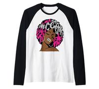 Soy los sueños de mis antepasados, Rosa Intenso, Chicle, Afro, Reina Negra Camiseta Manga Raglan