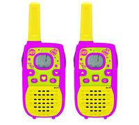 LEXIBOOK TW41SL Disney Soy Luna-Par de walkie talkies Digitales, Rango 5 kms, Color Rosa/Amarillo