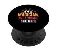 Soy Mago No Hechicero Hazlo Bien Truco Magia Mago PopSockets PopGrip Adhesivo