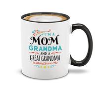 Soy Mamá Abuela Y Bisabuela Nada Me Da Miedo Taza De Café Duradero Tazas De Desayuno Chic Taza Para Oficina Hogar Cacao 330Ml