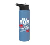 Soy mamá, enfermera y CNA: nada me asusta - Nurse's Mother Stainless Steel Insulated Water Bottle