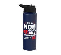 Soy mamá, enfermera y CNA: nada me asusta - Nurse's Mother Stainless Steel Insulated Water Bottle