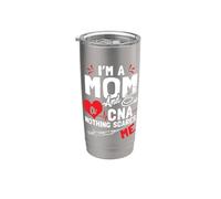 Soy mamá, enfermera y CNA: nada me asusta - Nurse's Mother Vaso térmico de acero inoxidable de doble pared