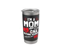 Soy mamá, enfermera y CNA: nada me asusta - Nurse's Mother Vaso térmico de acero inoxidable de doble pared