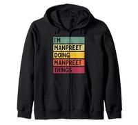 Soy Manpreet Doing Manpreet Cosas Divertidas Citas Personalizadas Sudadera con Capucha