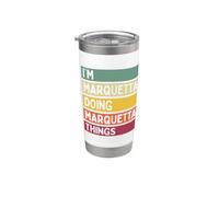 Soy Marquetta Haciendo Marquetta Cosas Divertidas Personalizadas Vaso térmico de acero inoxidable de doble pared