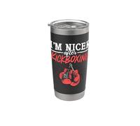 Soy más agradable después de Kickboxing Combat Sport Kickboxer Kickboxing Vaso térmico de acero inoxidable de doble pared