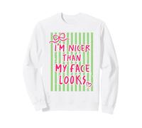 Soy más Agradable Que mi Cara se ve Humor sarcástico Sudadera