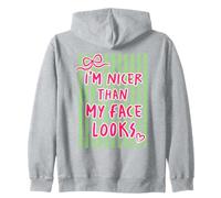 Soy más Agradable Que mi Cara se ve Humor sarcástico Sudadera con Capucha