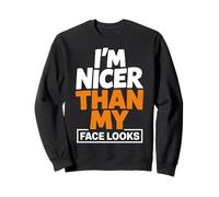 Soy más Amable de lo Que Parece mi Cara Cita Divertida Sudadera
