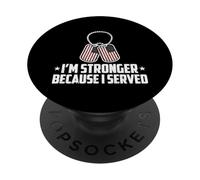 Soy más Fuerte Porque serví a Mujeres veteranas patrióticas PopSockets PopGrip Adhesivo