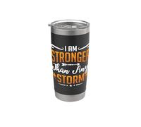 Soy más fuerte que cualquier conciencia del café Storm Salud mental Vaso térmico de acero inoxidable de doble pared